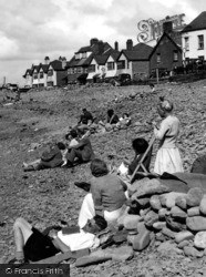 Families On The Beach c.1955, Borth