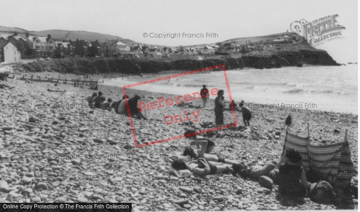 Photo of Borth, Sunbathers c.1965