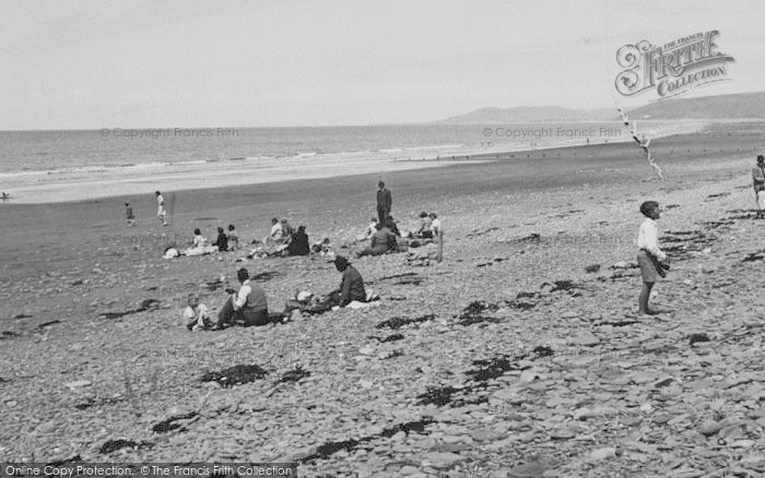 Photo of Borth, The Beach c.1950
