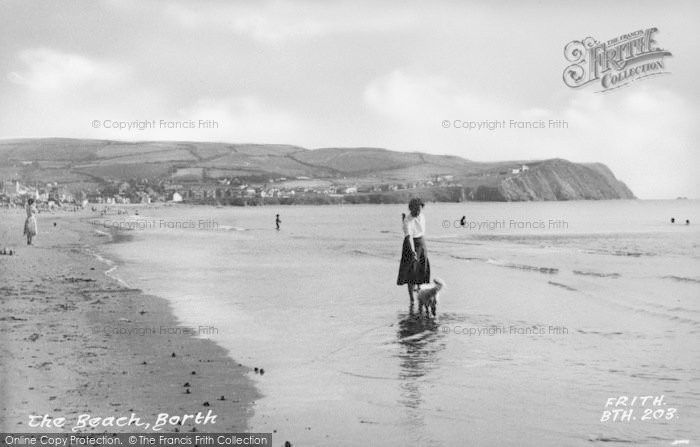 Photo of Borth, The Beach c.1950