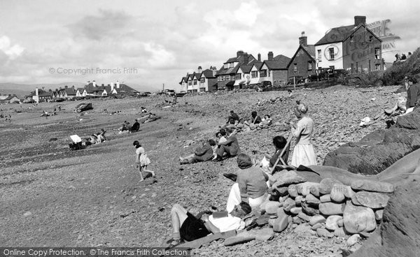 Photo of Borth, The Beach c.1955