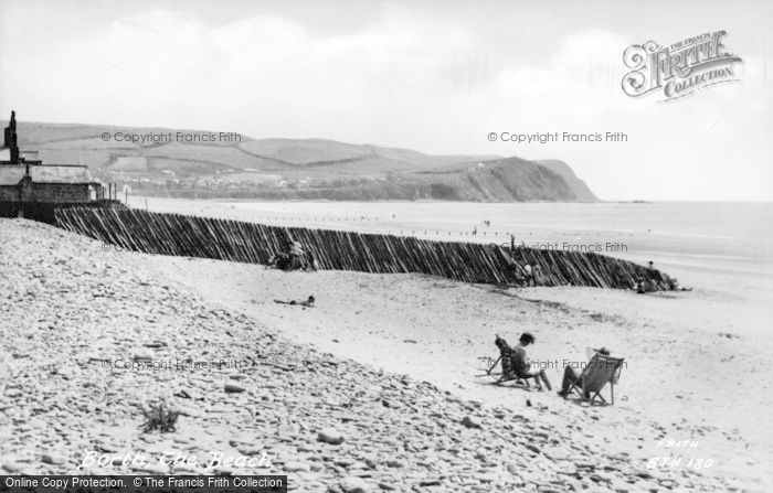 Photo of Borth, The Beach c.1955