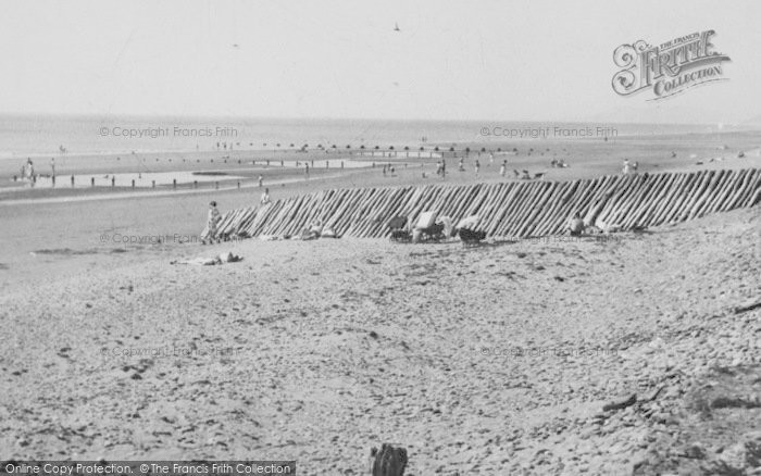 Photo of Borth, The Beach c.1955