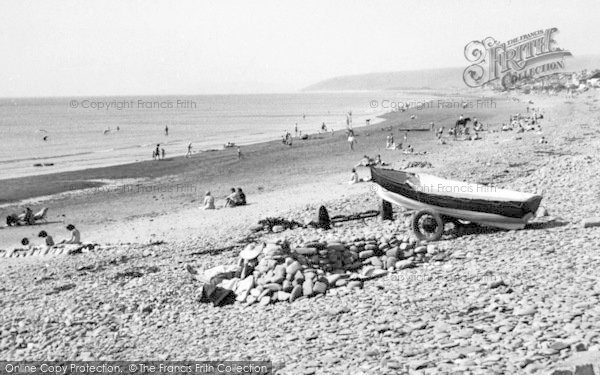 Photo of Borth, The Beach c.1955