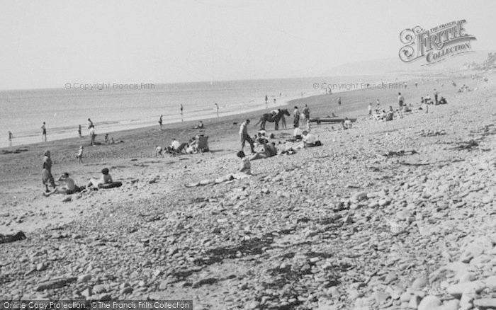 Photo of Borth, The Beach c.1955
