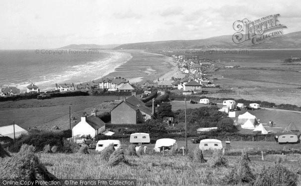 Photo of Borth, The Village c.1955