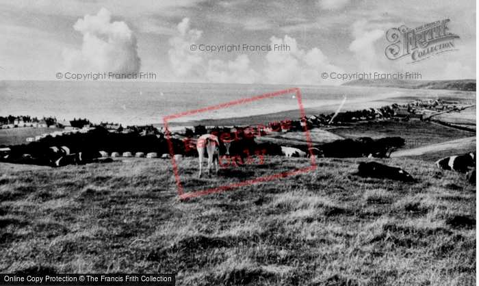 Photo of Borth, View From The Hills c.1960