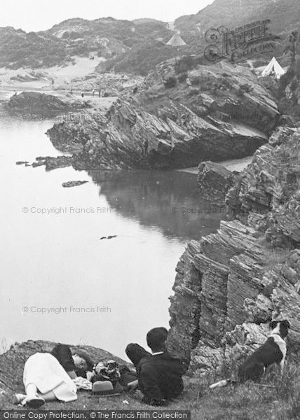 Photo of Borth Y Gest, A Couple Relaxing 1921