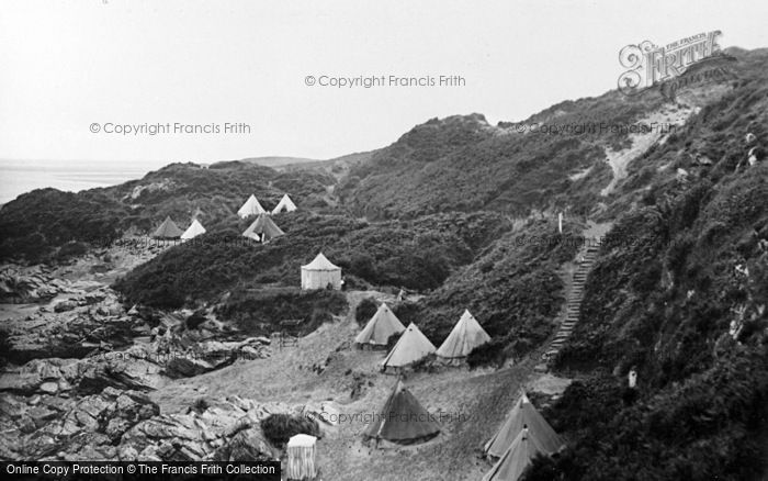 Photo of Borth Y Gest, Bathing Tents And Steps c.1930