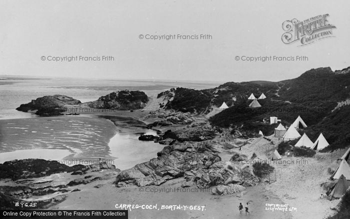 Photo of Borth Y Gest, Carreg Coch c.1930