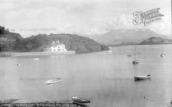 Photo of Borth Y Gest, The Harbour And Mountains c.1930