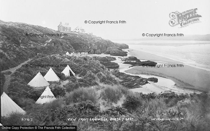 Photo of Borth Y Gest, View From Sandhills c.1930