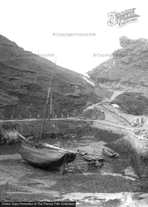Photo of Boscastle, Boats In The Harbour 1894