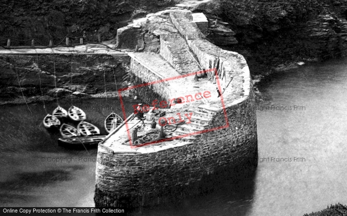 Photo of Boscastle, The Harbour Wall 1894