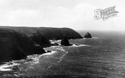 Trevelga Cliffs c.1930, Boscastle