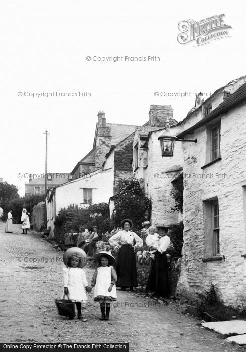 Photo of Boscastle, Village Women And Children 1906