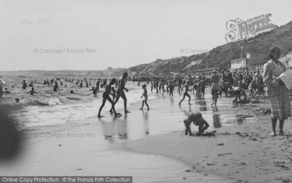 Photo of Boscombe, Beach c.1955