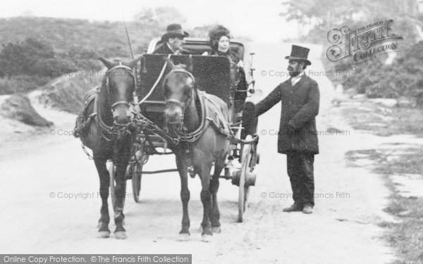 Photo of Boscombe, Horse Drawn Carriage, Boscombe Hill c.1865