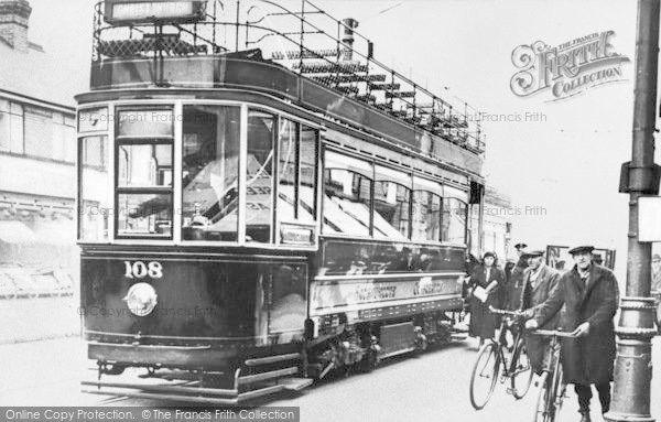 Photo of Boscombe, Tram In Christchurch Road c.1939