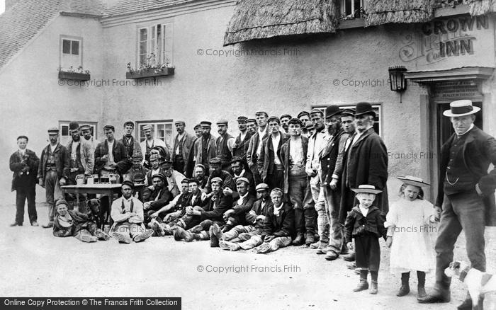 Photo of Bosham, Hobnail Booted Workers Outing, Crown Inn c.1890