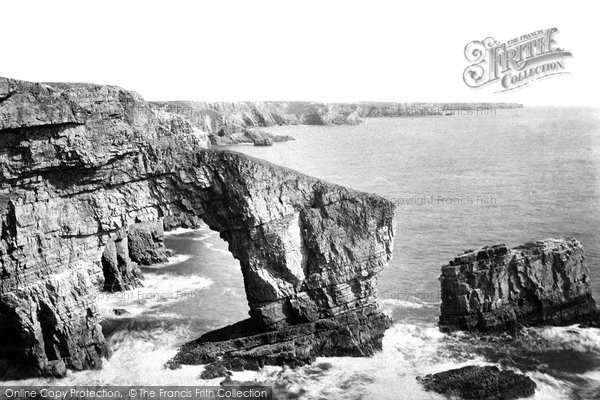 Photo of Bosherston, The Green Bridge Of Wales 1893