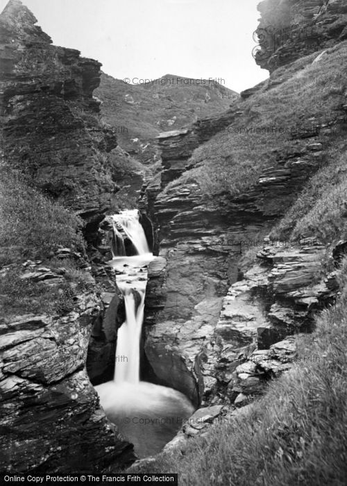 Photo of Bossiney, Rocky Valley, The Waterfall 1920