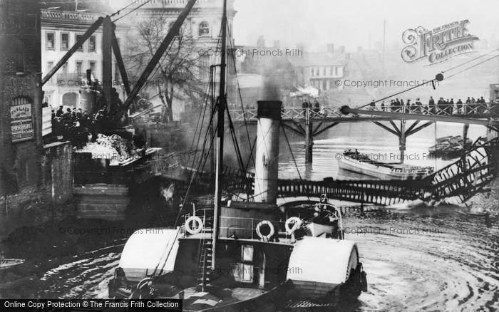 Photo of Boston, Dismantling The Iron Bridge, River Witham 1911