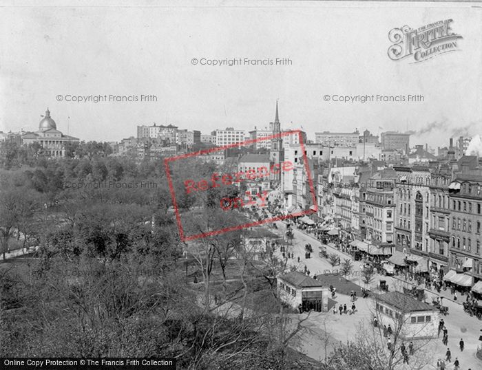 Photo of Boston, Public Park And Tremont Street 1904