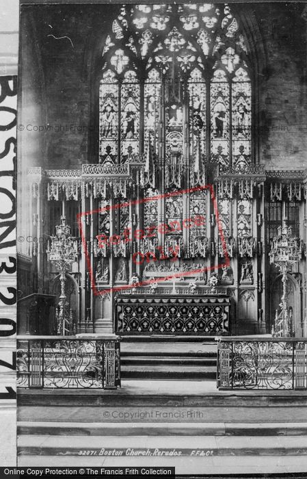 Photo of Boston, St Bolotoph's Church, Reredos 1893