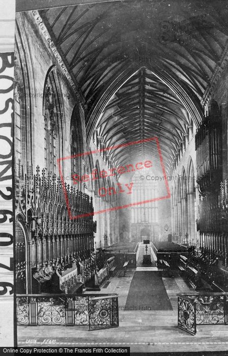 Photo of Boston, St Botolph's Church, Nave West 1890