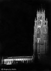 St Botolph's Floodlit c.1950, Boston