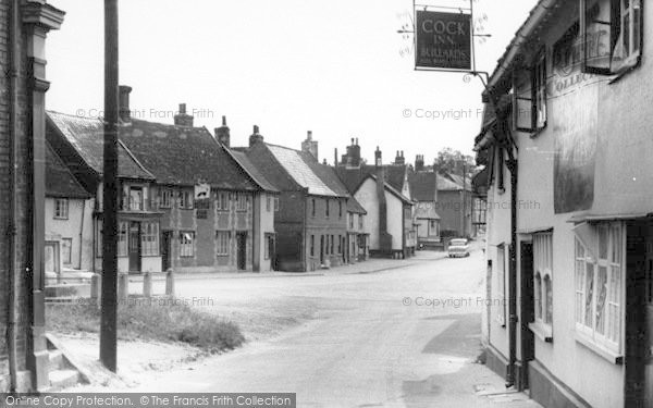 Photo of Botesdale, The Cock Inn And Village c.1960