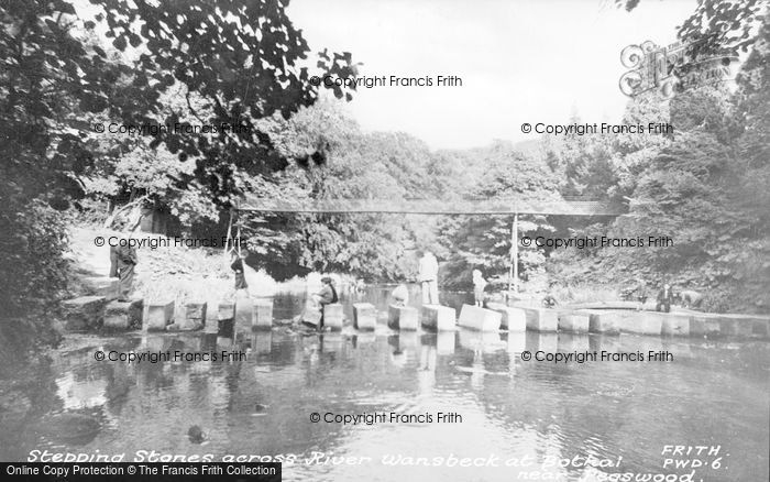 Photo of Bothal, Stepping Stones Across River Wabsbeck c.1955
