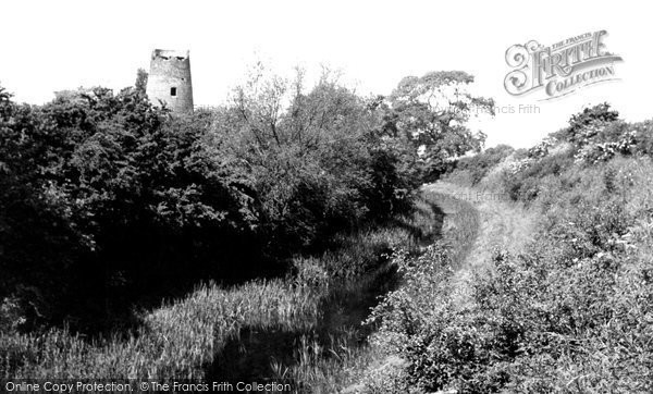 Photo of Bottesford, Grantham Canal And The Old Mill c.1955