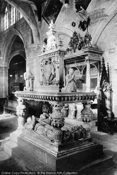 Photo of Bottesford, St Mary's Church, The Earl Of Rutland's Monument 1890