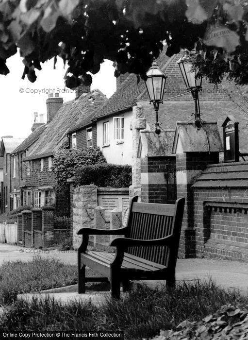 Photo of Boughton, Bench And St Barnabas's Church Gates c.1965