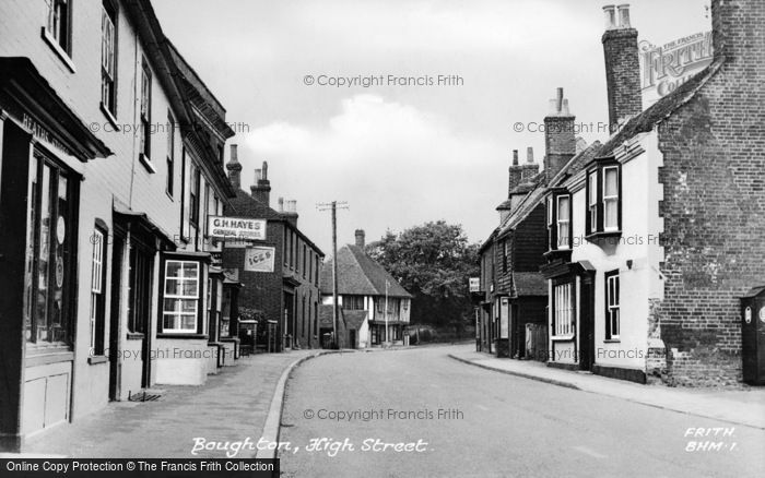 Photo of Boughton, High Street c.1955