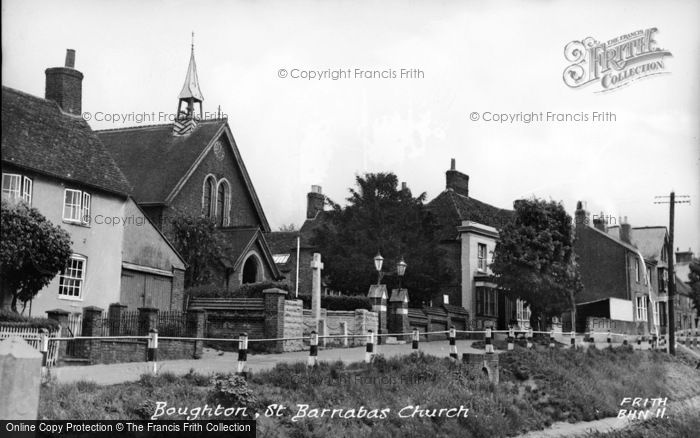 Photo of Boughton, St Barnabas Church  c.1955