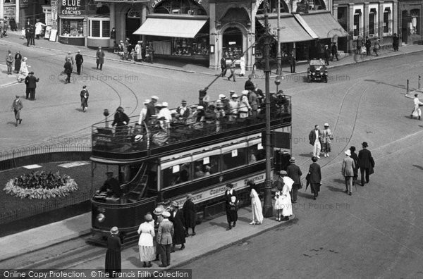 Photo of Bournemouth, A Tram In The Square 1922