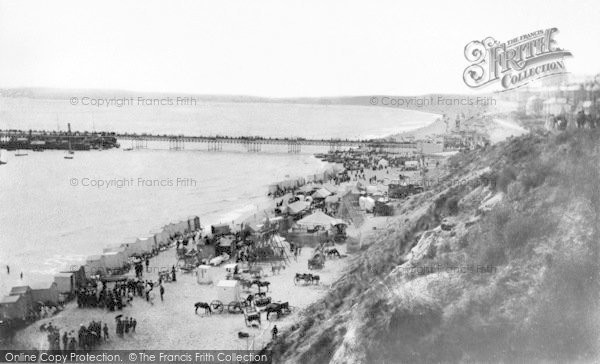 Photo of Bournemouth, Bank Holiday Amusement Fair, East Beach 1890