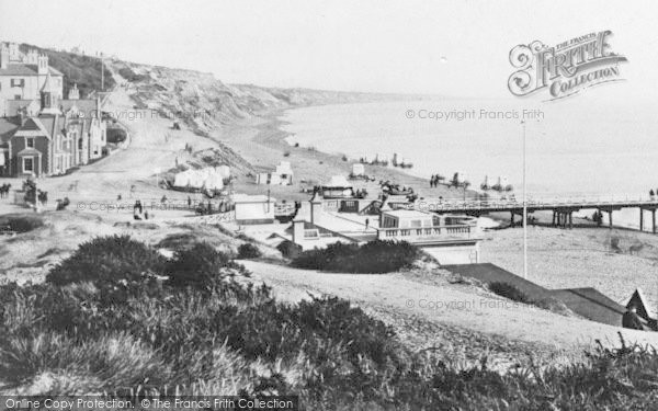 Photo of Bournemouth, Beach From The West Cliff c.1875