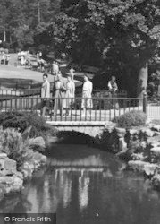 Crossing The Bourne Stream, Central Gardens c.1955, Bournemouth