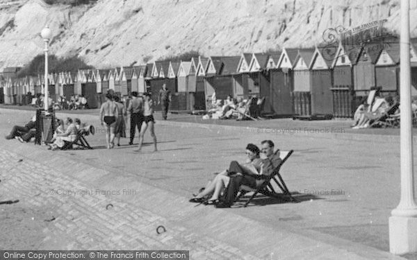 Photo of Bournemouth, Durley Chine Beach Huts c.1955