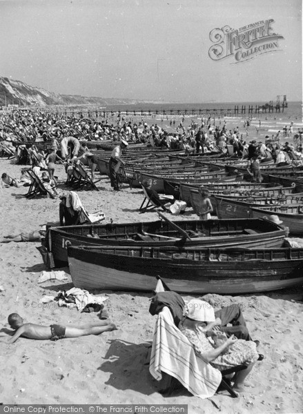 Photo of Bournemouth, East Cliff Beach c.1950