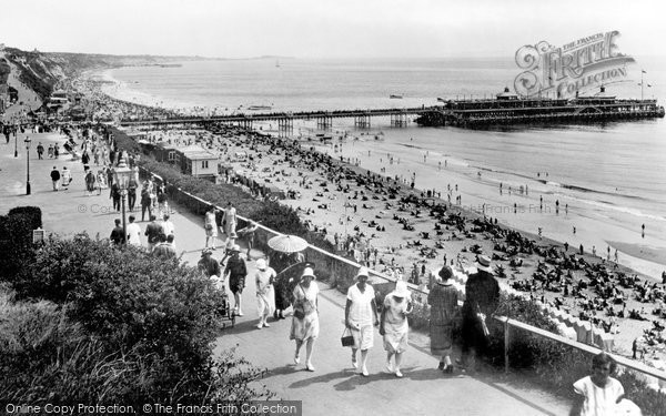 Photo of Bournemouth, From West Cliff 1925