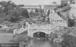 Pavilion Bridge And Stream c.1955, Bournemouth