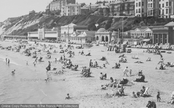 Photo of Bournemouth, Sands And West Cliff c.1955
