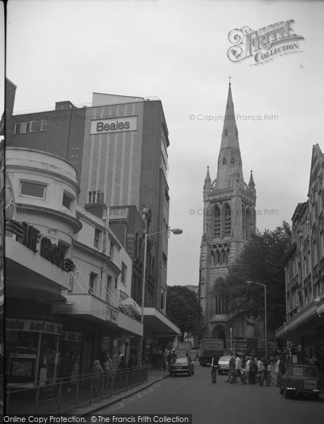 Photo of Bournemouth, St Peter's Church From Westover Road Junction c.1977