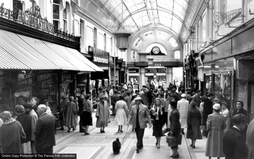 Bournemouth, the Arcade c1955