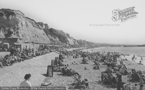 Photo of Bournemouth, The Beach c.1955
